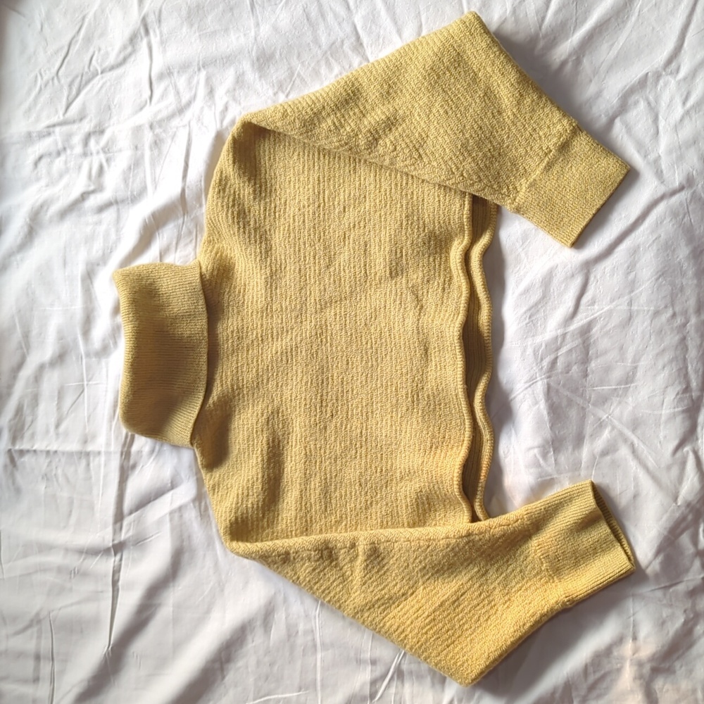 Aritzia Wilfred Free Lolan 100% Merino Wool Cairo Gold Cozy Casual Sweater XXS